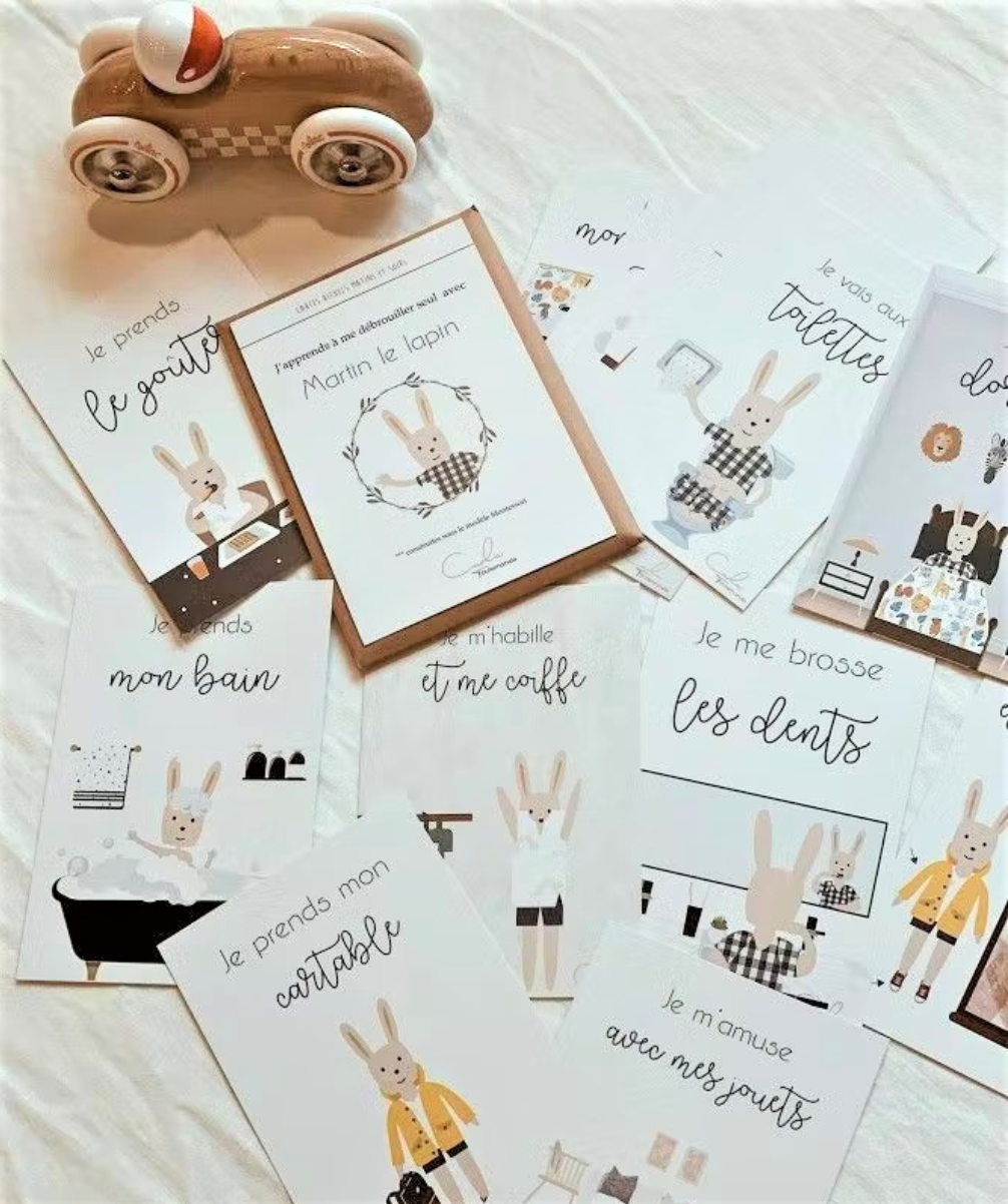 Martin le Lapin Cartes Rituel Montessori Les Bons Plans du Châtelain