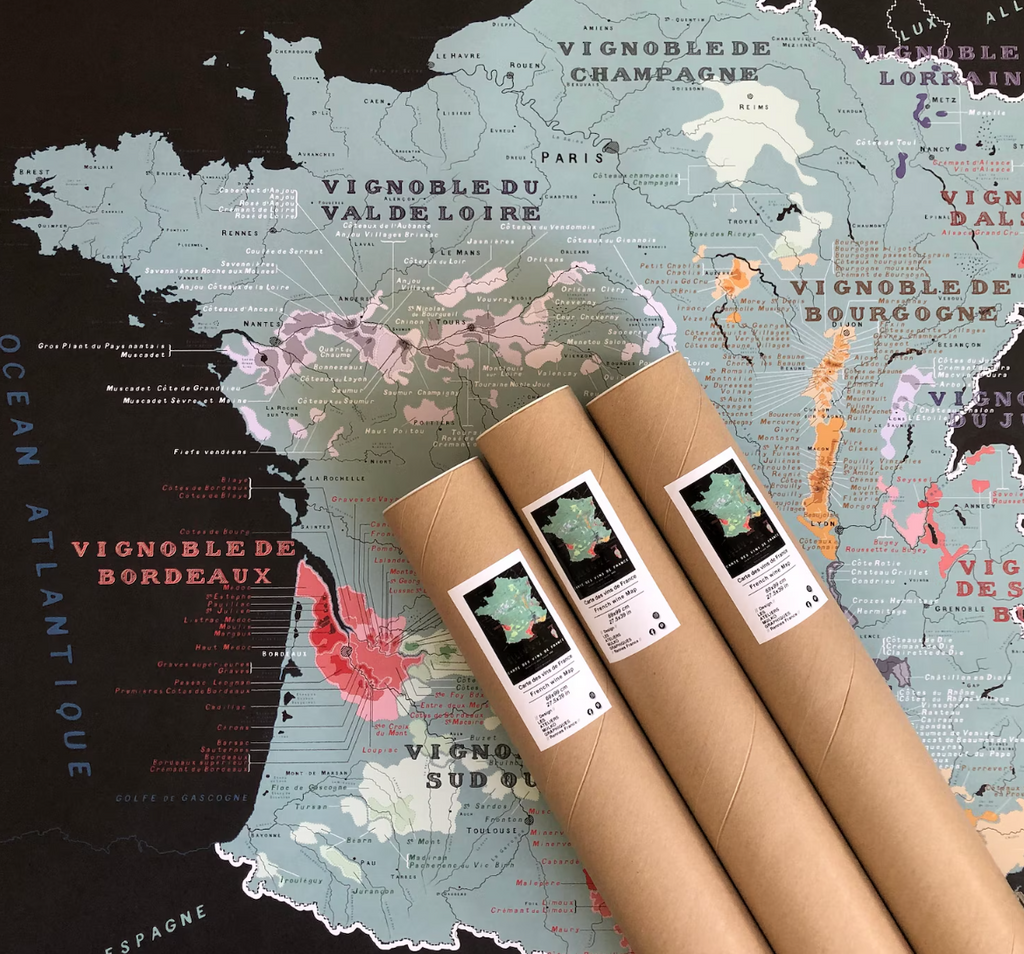 Carte  de France des Vins Les Bons Plans du Châtelain