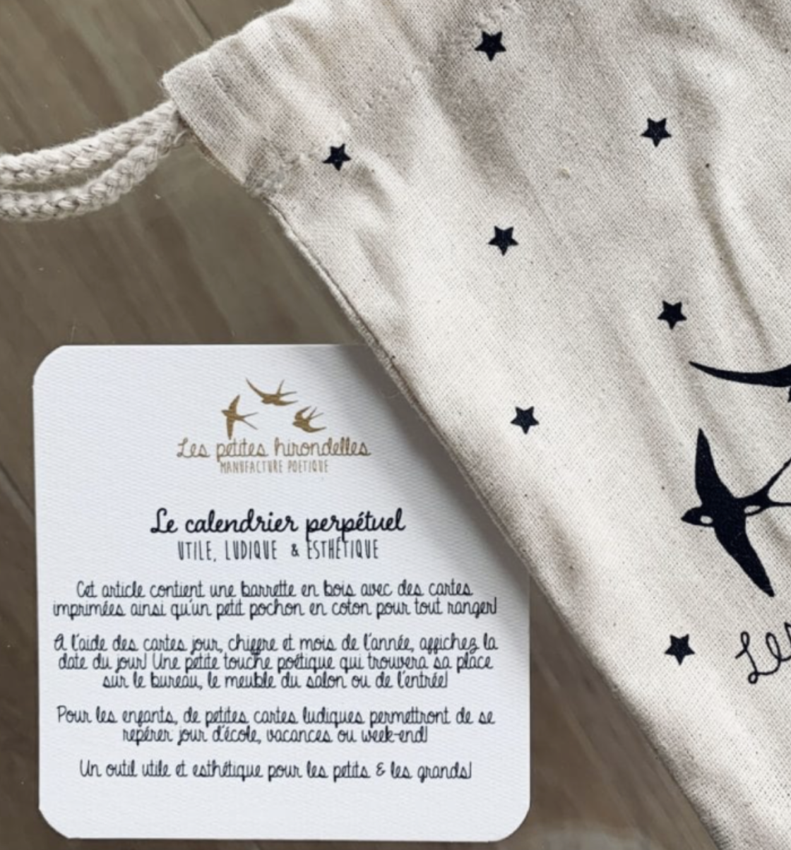 Calendrier perpétuel  Barrette Manufacture Poétique Les Bons Plans du Châtelain