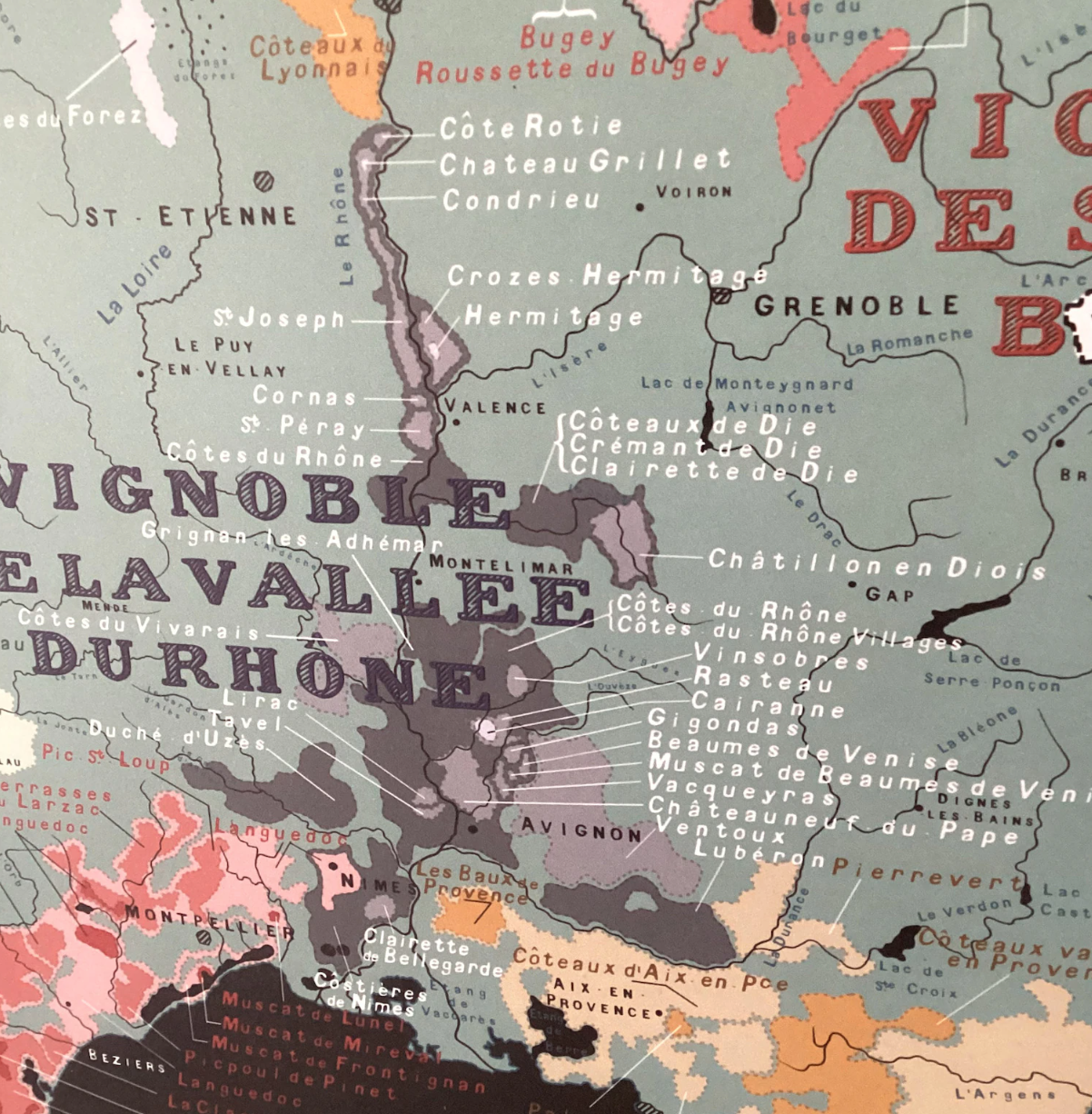 Carte  de France des Vins Les Bons Plans du Châtelain