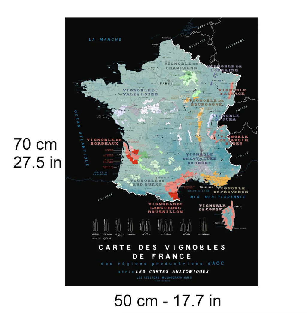 Carte de France des Vignobles Les Bons Plans du Châtelain